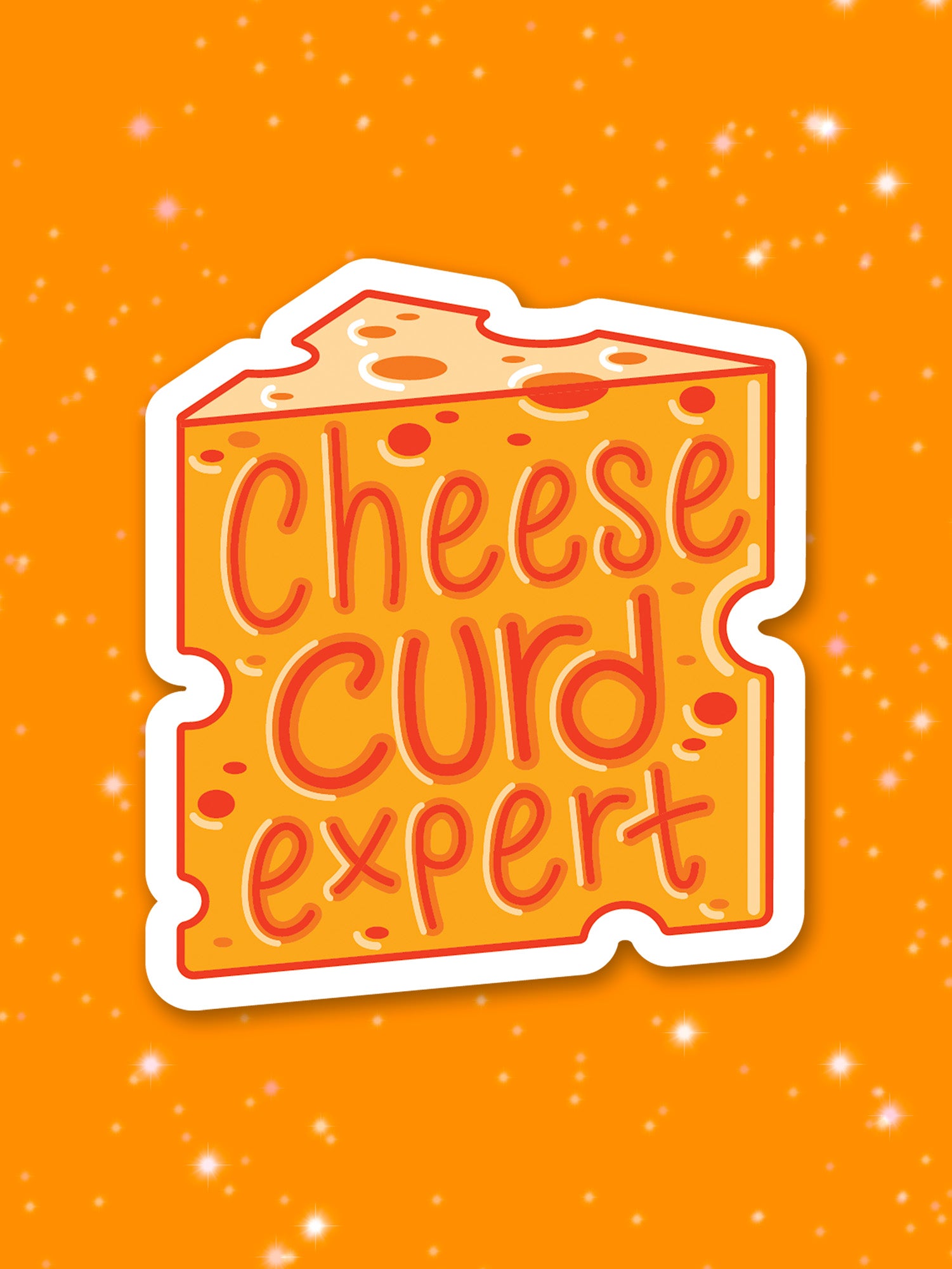 Cheese Curd Expert Sticker