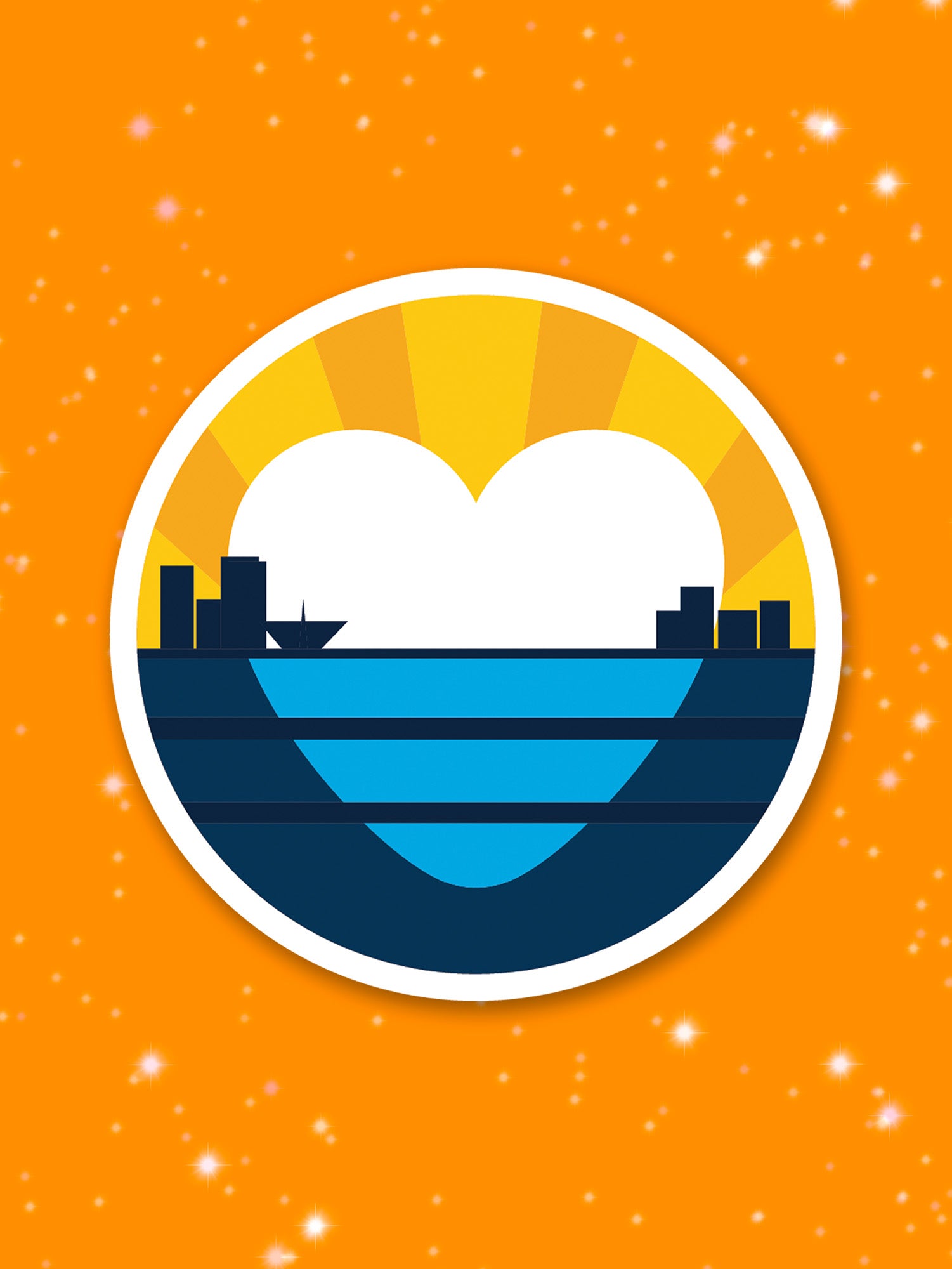 Milwaukee Circle Heart Sticker