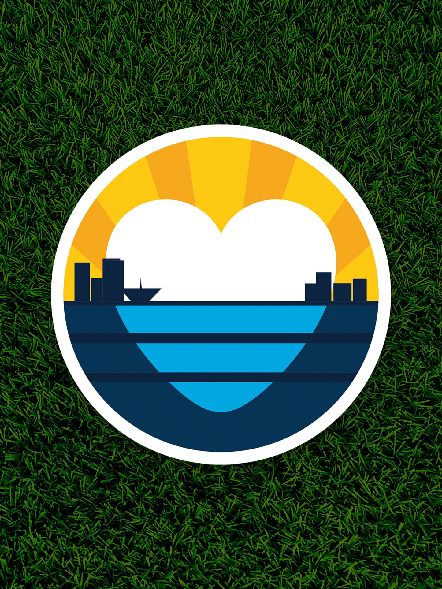 Milwaukee Circle Heart Sticker