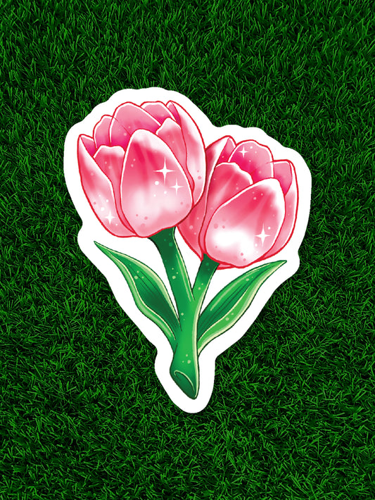 Pink Tulip Sticker