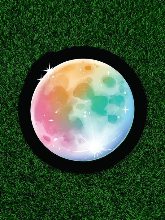 Rainbow Moon Sticker
